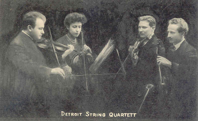 Edmund and Elsa in the original Detroit String Quartet, circa 1920.
